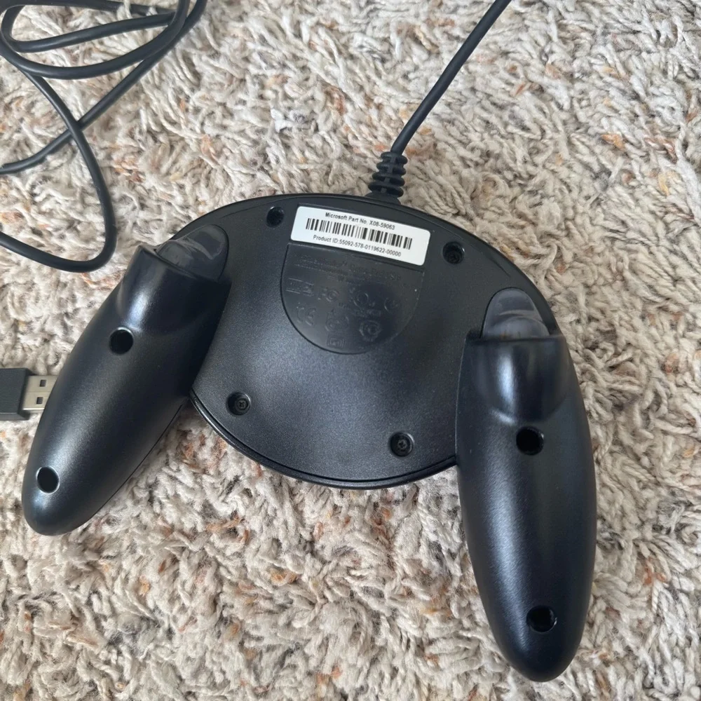 Microsoft - Black SideWinder Gamepad USB Vintage Controller x08-59063